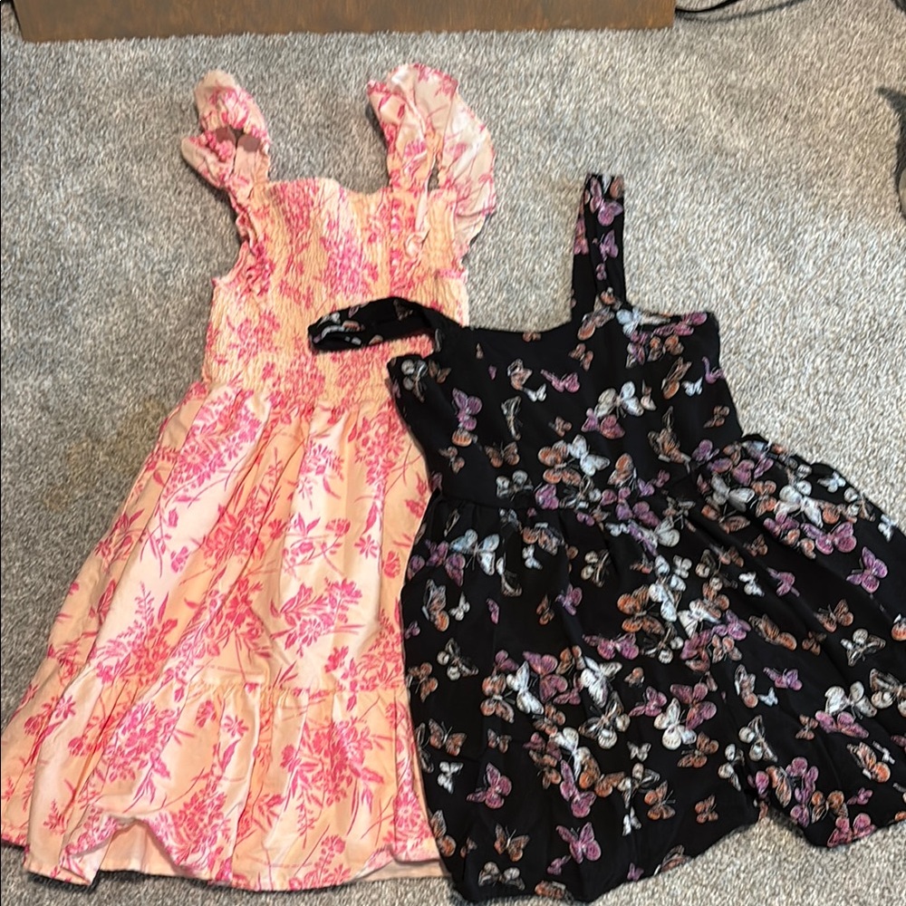 Floral and Butterfly Kids Dress Set